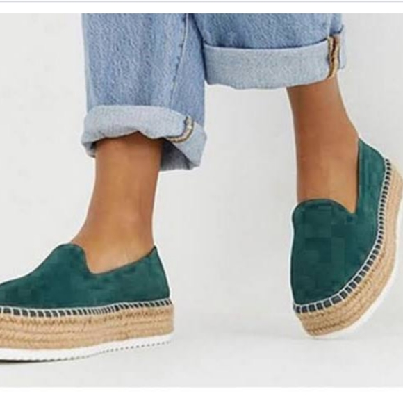 NEW ASOS Jenna Suede Flatform Espadrilles - Picture 7 of 7